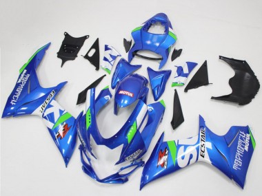 Billige Suzuki GSXR 600/750 Motorrad Verkleidung 2011-2024 - Blau Weiss Grun