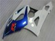 Billige Suzuki GSXR 1000 Motorrad Verkleidung Kit 2005-2006 - Weiss Blau Glanzendes Schwarz