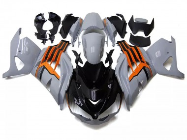 Billige Kawasaki ZX14R ZZR1400 Motorrad Verkleidung 2012-2024 - Nardo Grau Orange Schwarz