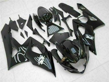 Billige Suzuki GSXR 1000 Motorrad Verkleidung 2005-2006 - Glanzendes Schwarz