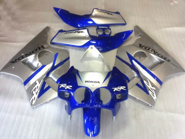 Billige Silber Blau 1987-1989 Honda CBR400RR NC23 Motorrad Verkleidung