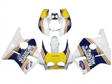 Billige Weiß Gelb Blau Rothmans 1987-1989 Honda CBR400RR NC23 Motorrad Verkleidung
