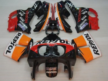 Billige Orange Weiß Rot Glänzendes Schwarz Repsol HRC 1990-1999 Honda CBR400RR NC29 Motorrad Verkleidung