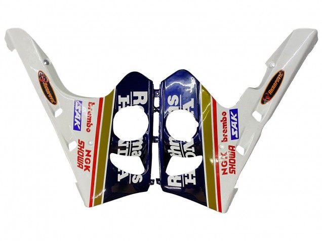 Billige Weiß Gold Rot Dunkel Blau Rothmans 1990-1999 Honda CBR400RR NC29 Motorrad Verkleidung