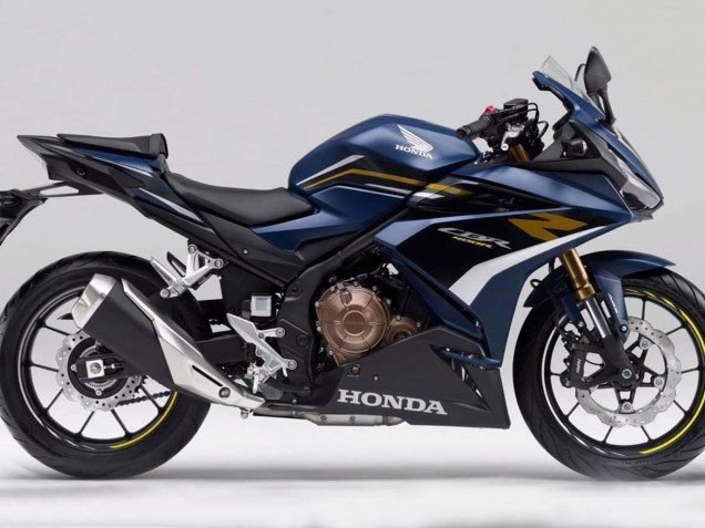 Billige Dunkel Blau Matt Schwarz 2022 Honda CBR400R Motorrad Verkleidung