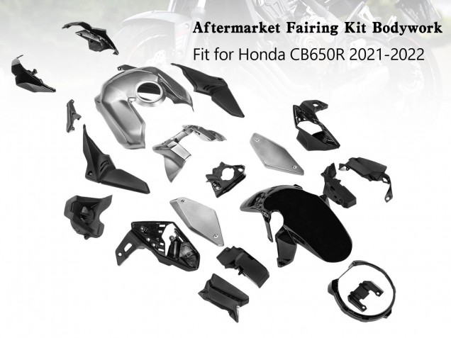 Billige Silber Schwarz 2019-2022 Honda CB650R Motorrad Verkleidung