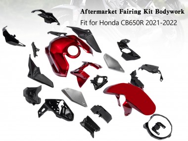 Billige Schwarz Rot 2019-2022 Honda CB650R Motorrad Verkleidung