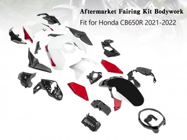 Billige Schwarz Rot Weiß 2019-2022 Honda CB650R Motorrad Verkleidung