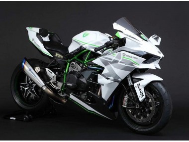 Billige Weiß Silber Grün 2015-2022 Kawasaki Ninja H2 Motorrad Verkleidung
