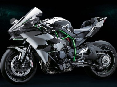 Billige Grau 2015-2022 Kawasaki Ninja H2 Motorrad Verkleidung Kit