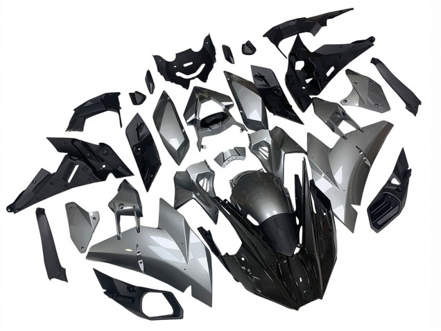Billige Silber Schwarz Carbonfaser 2015-2022 Kawasaki Ninja H2 Motorrad Verkleidung