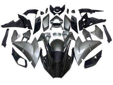 Billige Silber Schwarz Carbonfaser 2015-2022 Kawasaki Ninja H2 Motorrad Verkleidung