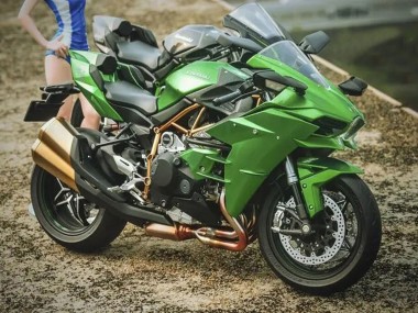 Billige Grün 2015-2022 Kawasaki Ninja H2 Motorrad Verkleidung