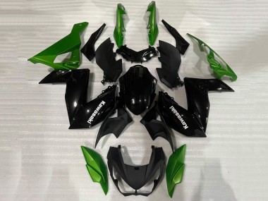 Billige Grün Glänzendes Schwarz 2015-2016 Kawasaki Z250/Z300 Motorrad Verkleidung