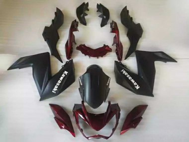 Billige Matt Schwarz Kastanienbraun Rot 2015-2016 Kawasaki Z250/Z300 Motorrad Verkleidung