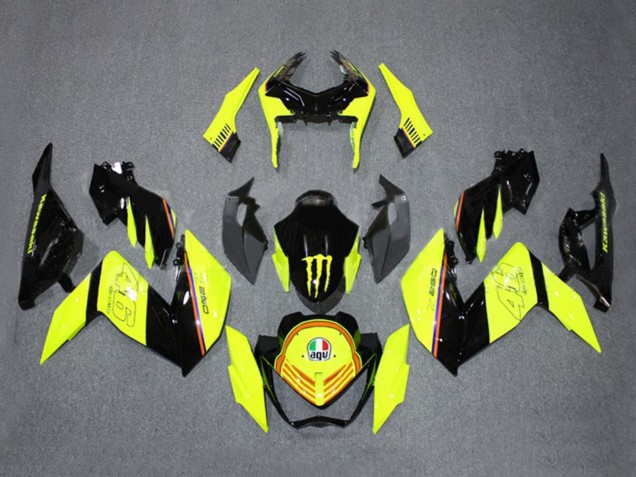 Billige Gelb Glänzendes Schwarz Monster 2015-2016 Kawasaki Z250/Z300 Motorrad Verkleidung