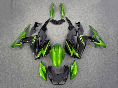 Billige Grün Glänzendes Schwarz 2015-2016 Kawasaki Z250/Z300 Motorrad Verkleidung