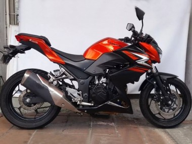 Billige Orange Rot Matt Schwarz 2015-2016 Kawasaki Z250/Z300 Motorrad Verkleidung