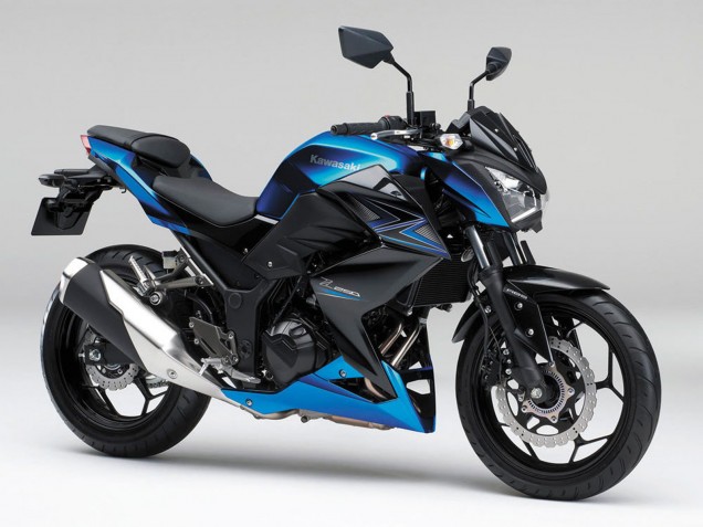 Billige Blau Matt Schwarz 2015-2016 Kawasaki Z250/Z300 Motorrad Verkleidung