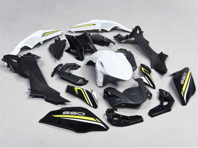 Billige Schwarz Weiß Gelb 2017-2019 Kawasaki Ninja Z650 Motorrad Verkleidung