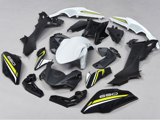 Billige Schwarz Weiß Gelb 2017-2019 Kawasaki Ninja Z650 Motorrad Verkleidung