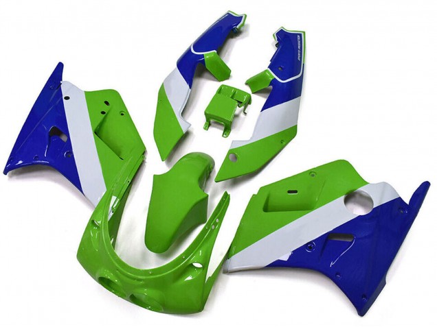 Billige Grün Weiß Blau 1989-1990 Kawasaki ZXR250 Motorrad Verkleidung