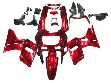 Billige Rot Schwarz Flamme 1993-2007 Kawasaki ZZR400 Motorrad Verkleidung