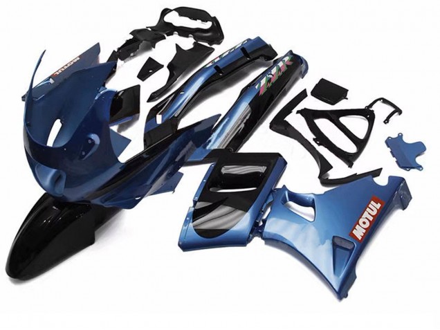 Billige Blau Schwarz Rot Motul 1998-2003 Kawasaki ZZR600 Motorrad Verkleidung