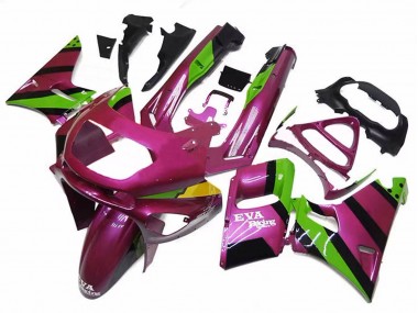 Billige Dunkel Rosa Grün EVA Rennen 1998-2003 Kawasaki ZZR600 Motorrad Verkleidung