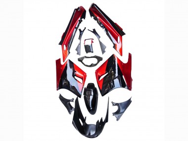 Billige Rot Glänzendes Schwarz 1990-1992 Kawasaki ZZR1100 Motorrad Verkleidung