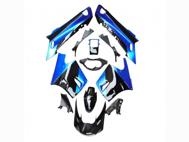 Billige Blau Glänzendes Schwarz 1990-1992 Kawasaki ZZR1100 Motorrad Verkleidung