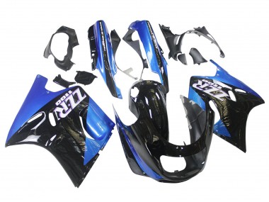 Billige Blau Glänzendes Schwarz 1990-1992 Kawasaki ZZR1100 Motorrad Verkleidung