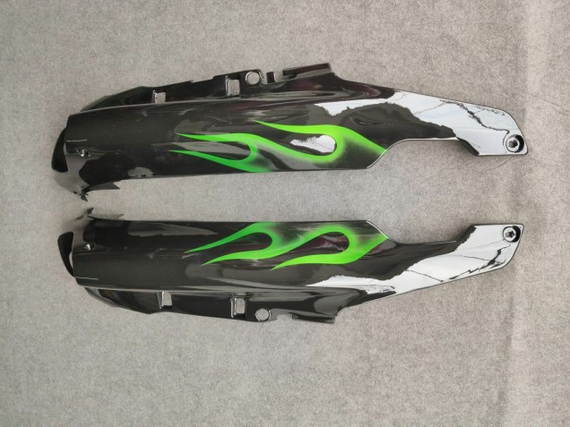 Billige Glänzendes Schwarz Grün Flamme 1993-2003 Kawasaki ZZR1100 Motorrad Verkleidung