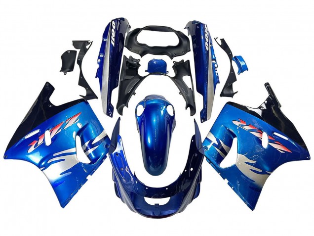 Billige Blau Silber Schwarz 1993-2003 Kawasaki ZZR1100 Motorrad Verkleidung