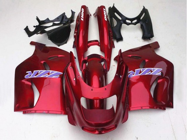 Billige Glänzendes Rot 1993-2003 Kawasaki ZZR1100 Motorrad Verkleidung