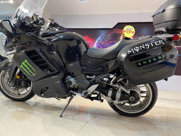Billige Schwarz Monster 2007-2009 Kawasaki GTR1400/ZG1400 Motorrad Verkleidung