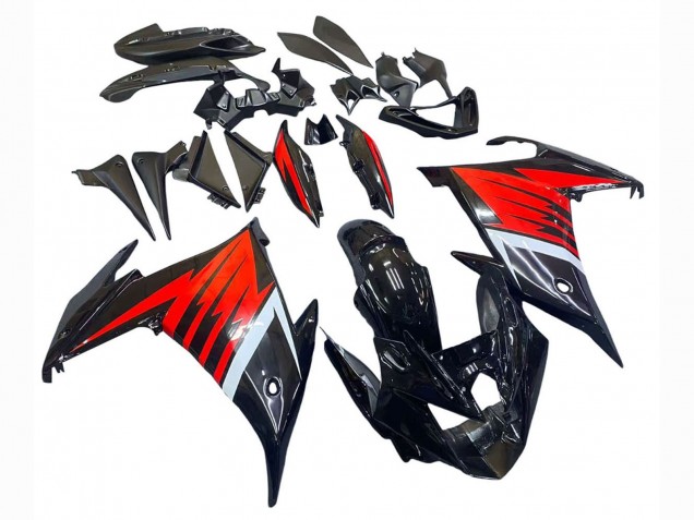 Billige Schwarz Rot Weiß 2009-2015 Yamaha FZ6R Motorrad Verkleidung