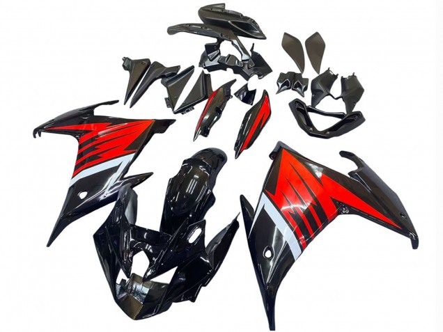 Billige Schwarz Rot Weiß 2009-2015 Yamaha FZ6R Motorrad Verkleidung
