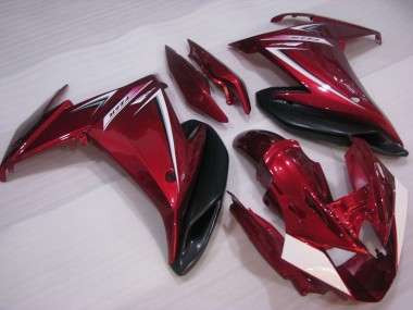 Billige Rot Weiß Schwarz 2009-2015 Yamaha FZ6R Motorrad Verkleidung