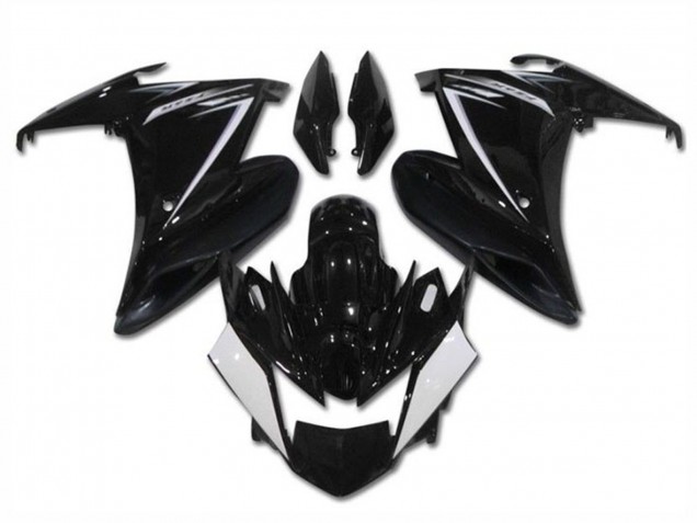 Billige Glänzendes Schwarz Weiß 2009-2015 Yamaha FZ6R Motorrad Verkleidung