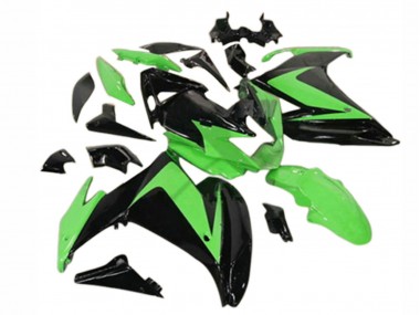 Billige Glänzendes Schwarz Grün 2009-2015 Yamaha FZ6R Motorrad Verkleidung