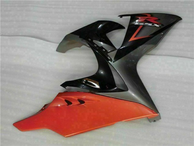 Billige Suzuki GSXR 1000 Motorrad Verkleidung 2009-2016 - Orange Glanzendes Schwarz