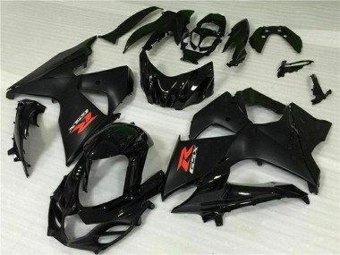 Billige Suzuki GSXR 1000 Motorrad Verkleidung 2009-2016 - Glanzendes Schwarz Matt Schwarz