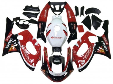 Billige Glänzendes Schwarz Rot Weiß Volvo Fimer Santunder 1996-2007 Yamaha YZF600R Thundercat Motorrad Verkleidung