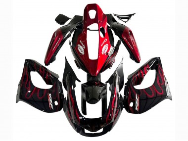 Billige Schwarz mit Rot Flamme 1997-2007 Yamaha YZF 1000R Thunderace Motorrad Verkleidung Kit