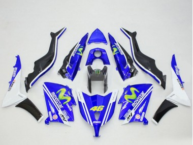 Billige Blau Schwarz Weiß ENEOS MoviStar Yamalube 46 2012-2014 Yamaha TMAX530 Motorrad Verkleidung