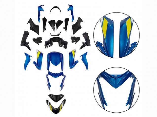 Billige Schwarz Blau 2015-2020 Suzuki GSX-S 1000 Motorrad Verkleidung