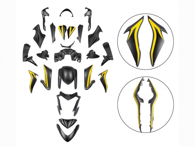 Billige Schwarz Gelb 2015-2020 Suzuki GSX-S 1000 Motorrad Verkleidung