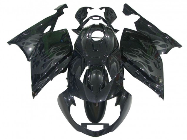 Billige Glänzendes Schwarz Grau Flamme 2005-2010 BMW K1200S Motorrad Verkleidung
