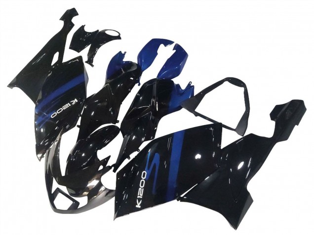 Billige Blau Glänzendes Schwarz 2005-2010 BMW K1200S Motorrad Verkleidung